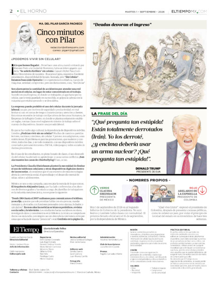Edición impresa, hoja 2