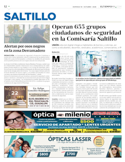 Edición impresa, hoja 12